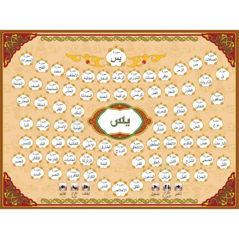 Tablette coranique : à partir de la Sourate "Yassin" jusqu'à la Sourate "An-Nass"